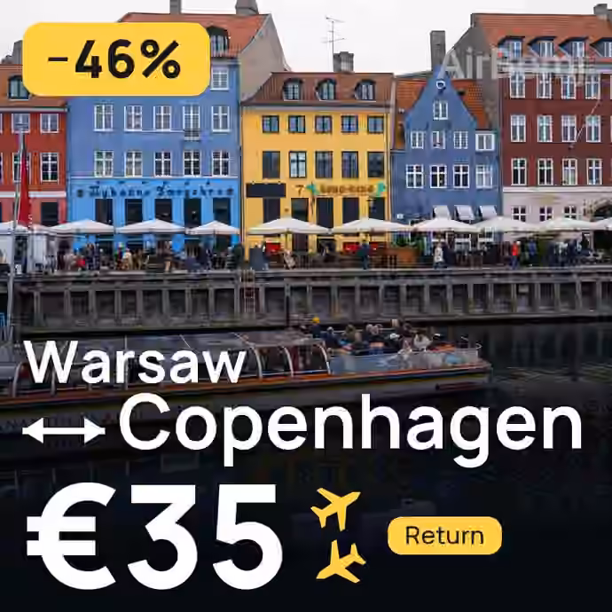 Warsaw → Copenhagen for €35