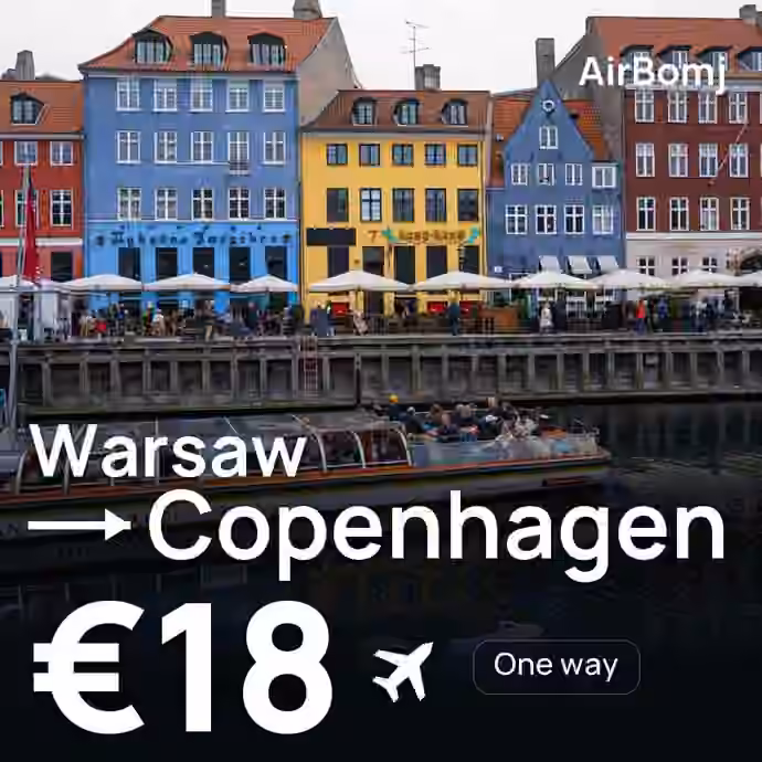Warsaw → Copenhagen for €18
