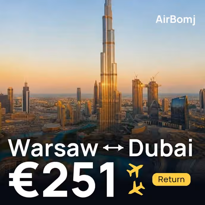 Warsaw → Dubai for €251