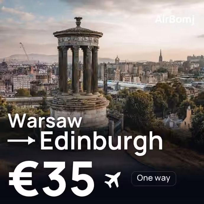 Warsaw → Edinburgh for €35