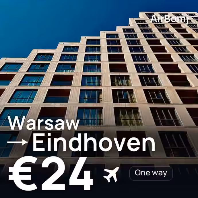 Warsaw → Eindhoven for €24