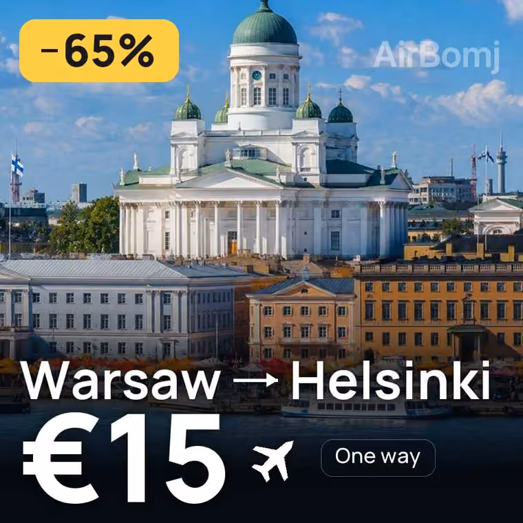 Warsaw → Helsinki for €15