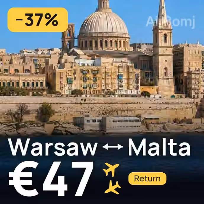 Warsaw → Malta for €47