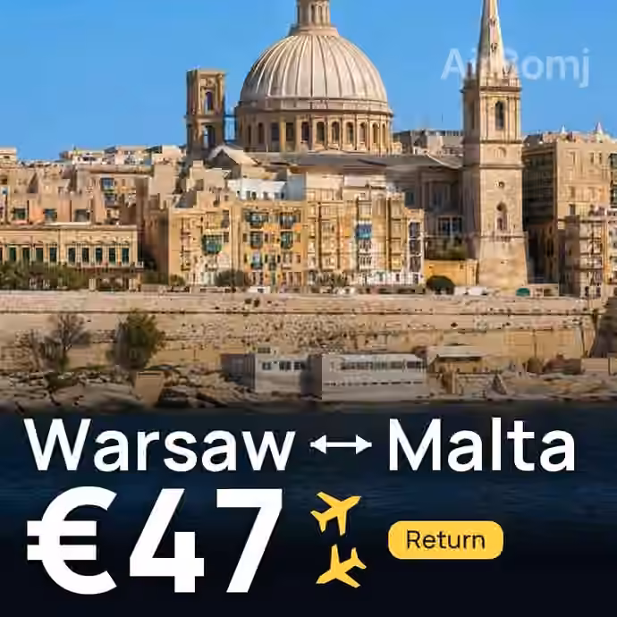 Warsaw → Malta for €47