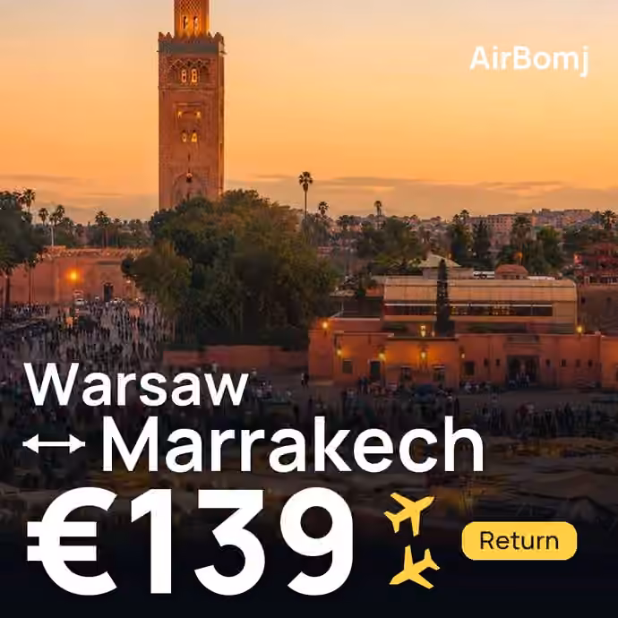 Warsaw → Marrakech for €139