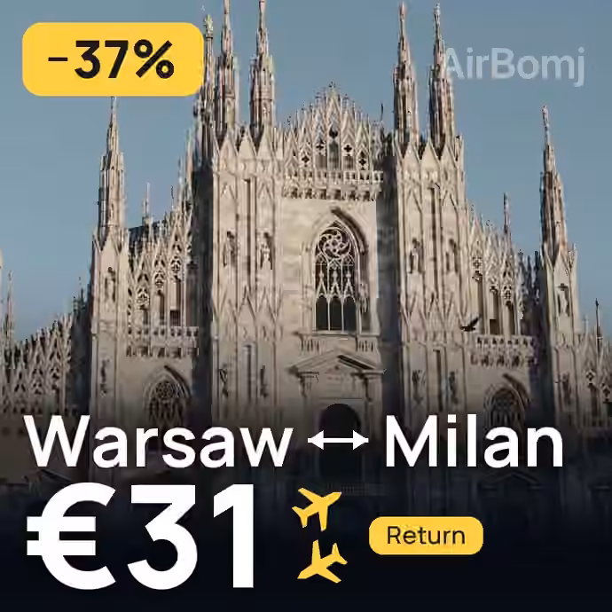 Warsaw → Milan for €31