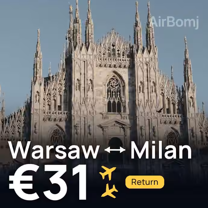 Warsaw → Milan for €31