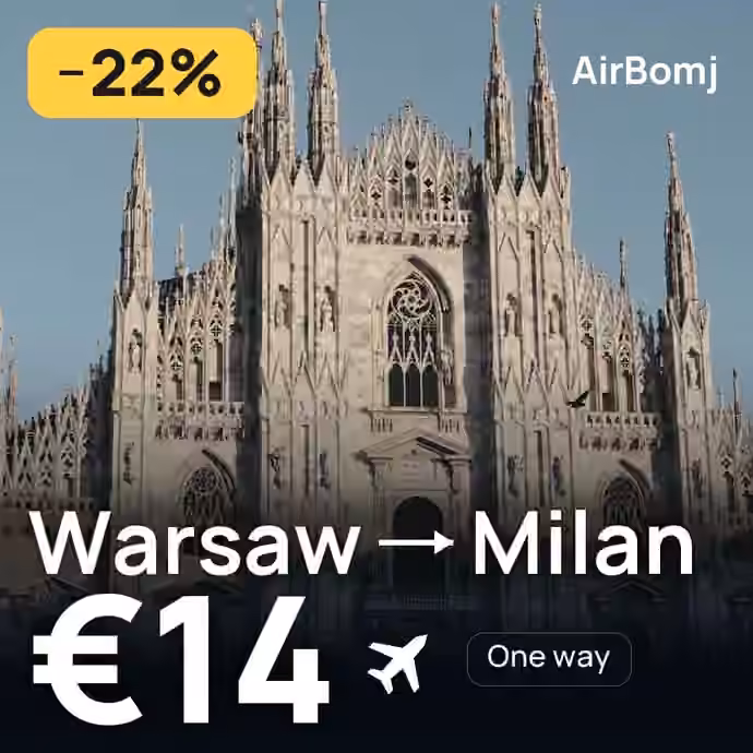 Warsaw → Milan for €14