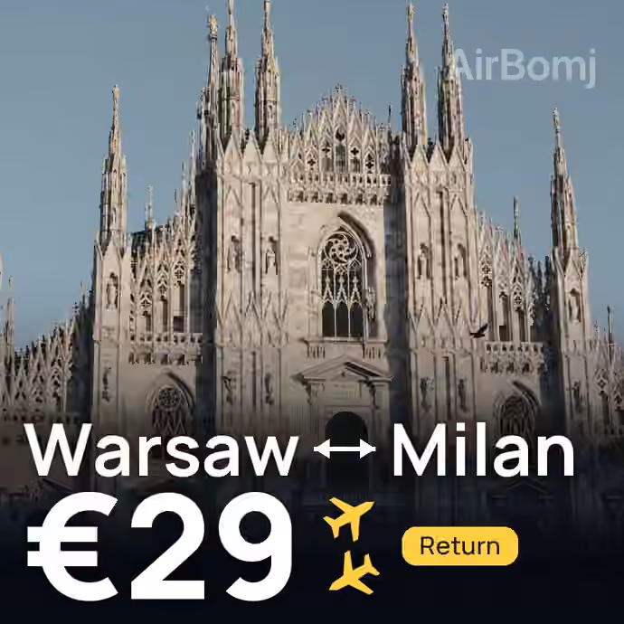 Warsaw → Milan for €29