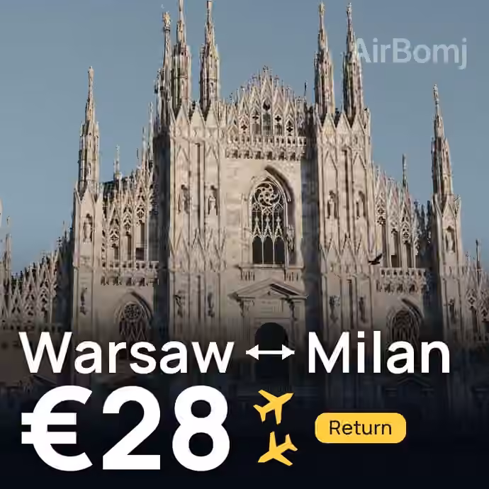 Warsaw → Milan for €28