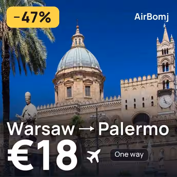 Warsaw → Palermo for €18