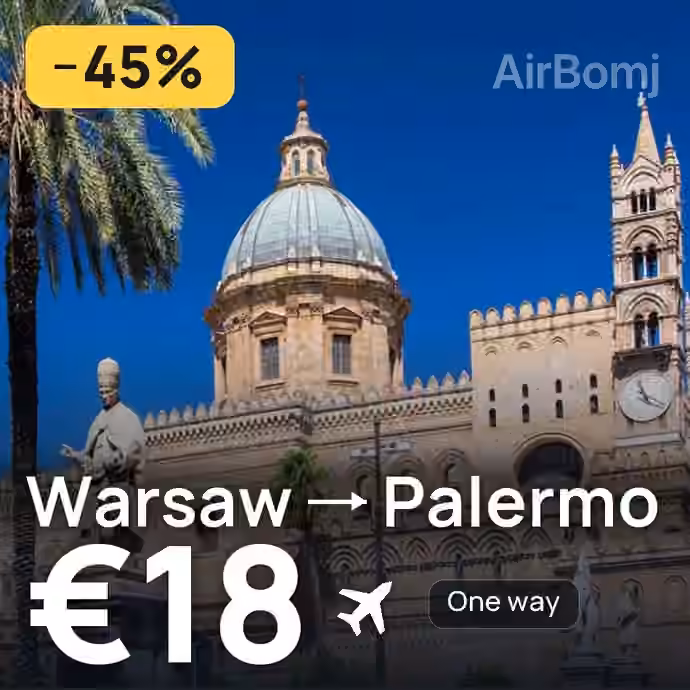 Warsaw → Palermo for €18