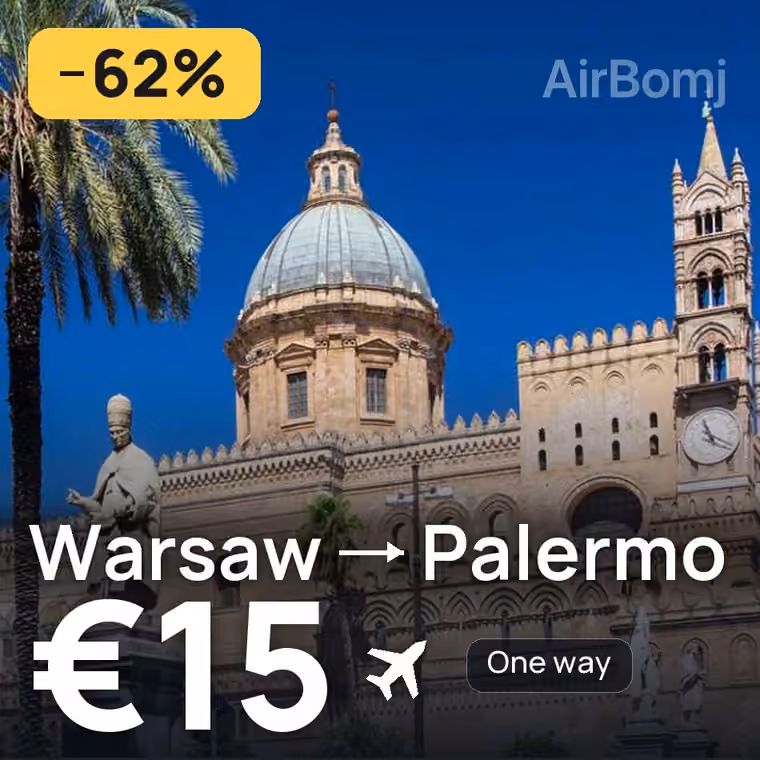 Warsaw → Palermo for €15