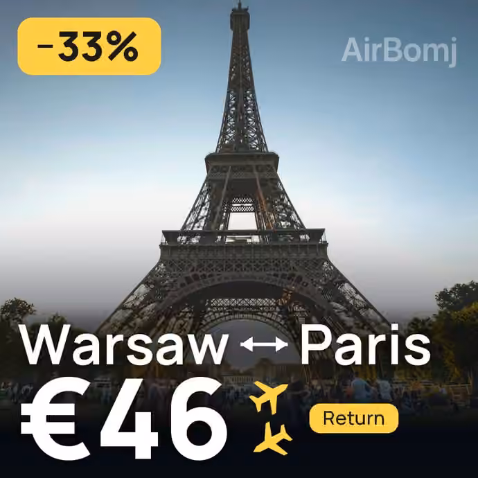 Warsaw → Paris for €46