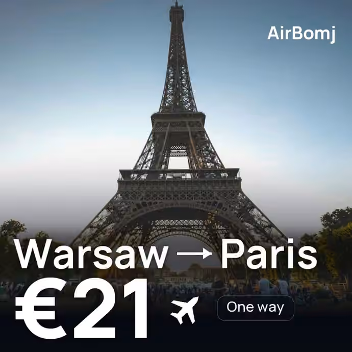 Warsaw → Paris for €21
