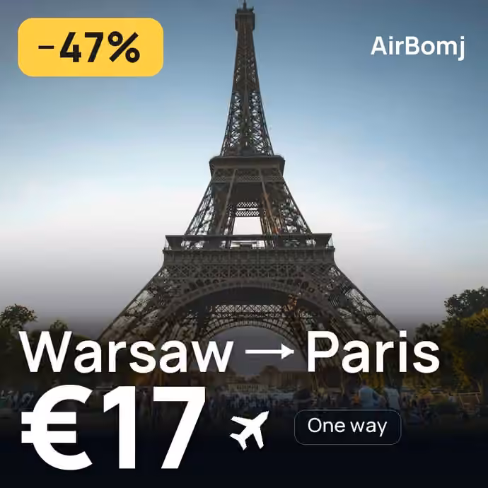 Warsaw → Paris for €17