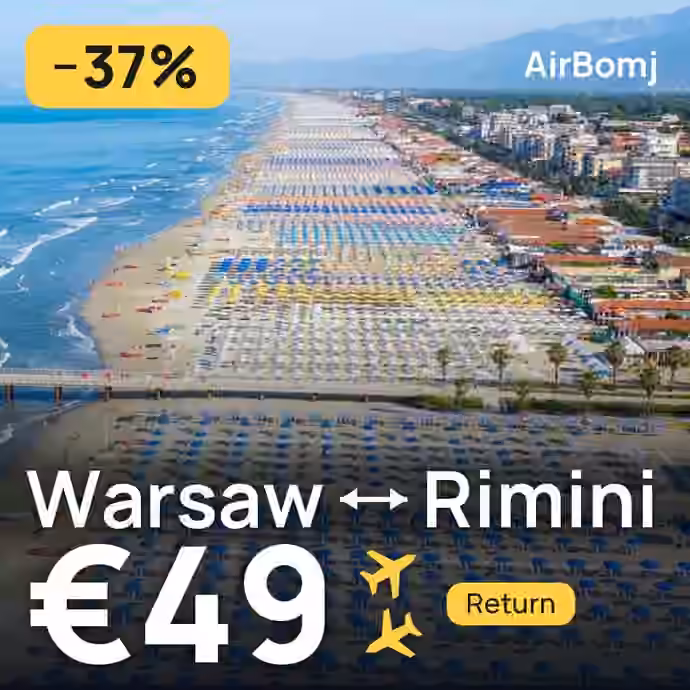 Warsaw → Rimini for €49
