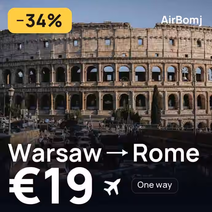 Warsaw → Rome for €19