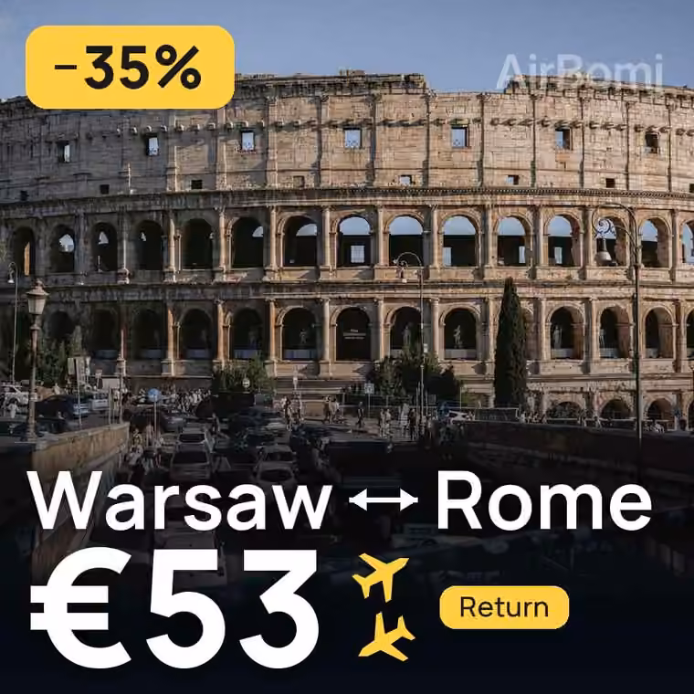 Warsaw → Rome for €53