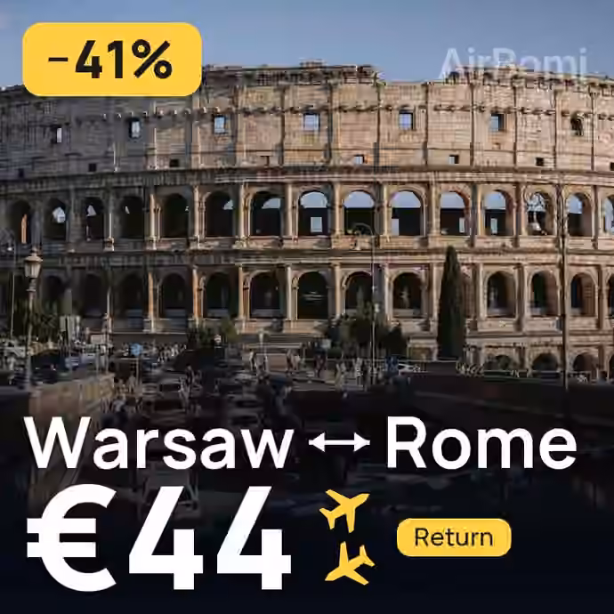 Warsaw → Rome for €44
