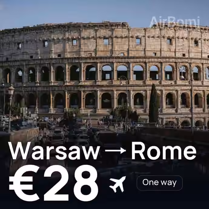 Warsaw → Rome for €28