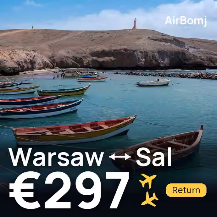 Warsaw → Sal for €297