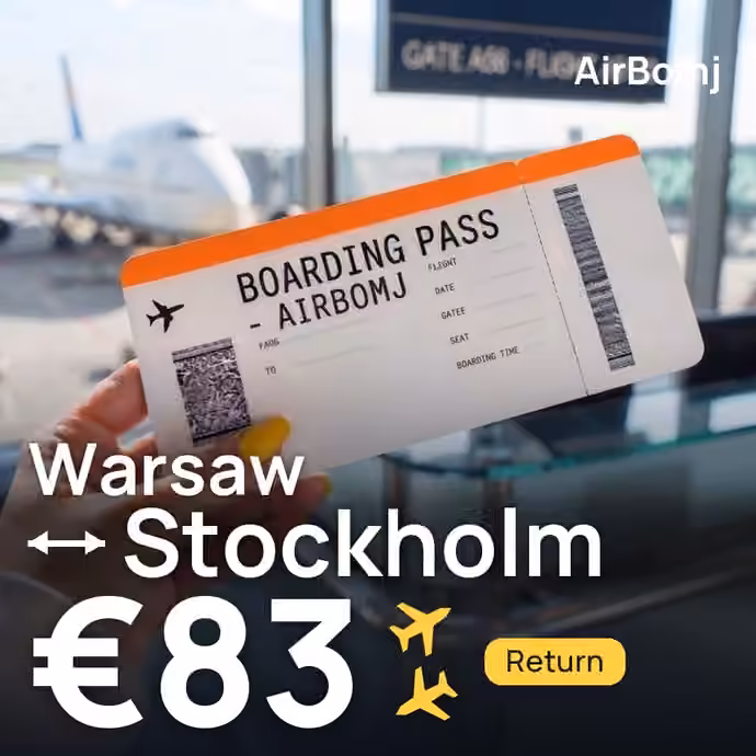 Warsaw → Stockholm for €83