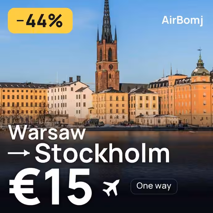 Warsaw → Stockholm for €15
