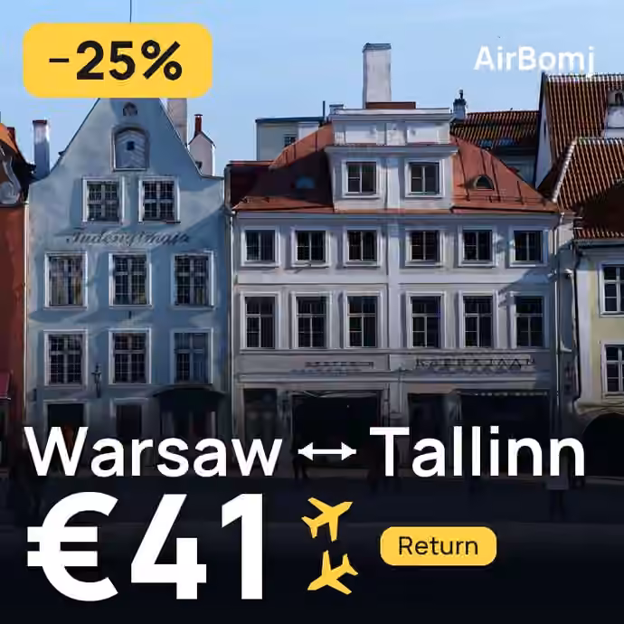 Warsaw → Tallinn for €41