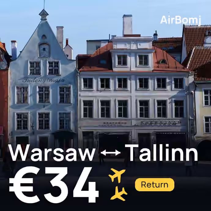 Warsaw → Tallinn for €34
