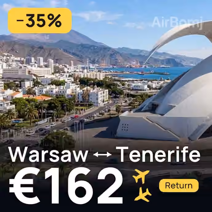Warsaw → Tenerife for €162