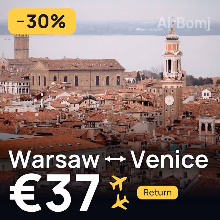 Warsaw → Venice for €37