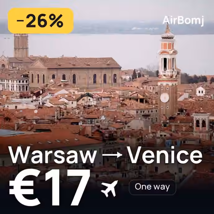 Warsaw → Venice for €17
