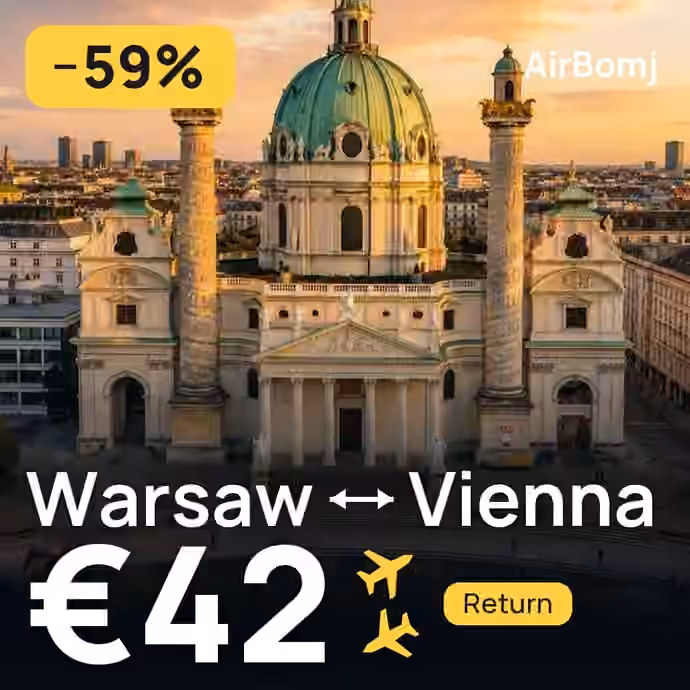Warsaw → Vienna for €42