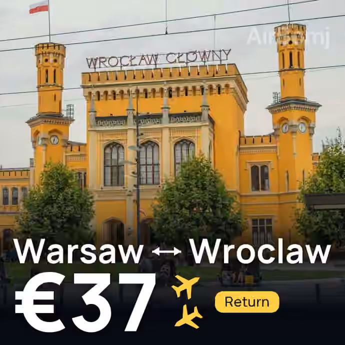 Warsaw → Wroclaw for €37
