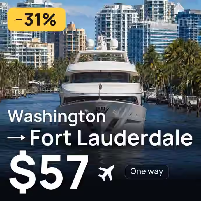 Washington → Fort Lauderdale for $57