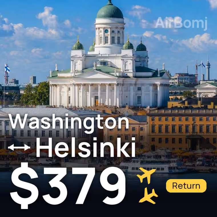 Washington → Helsinki for $379