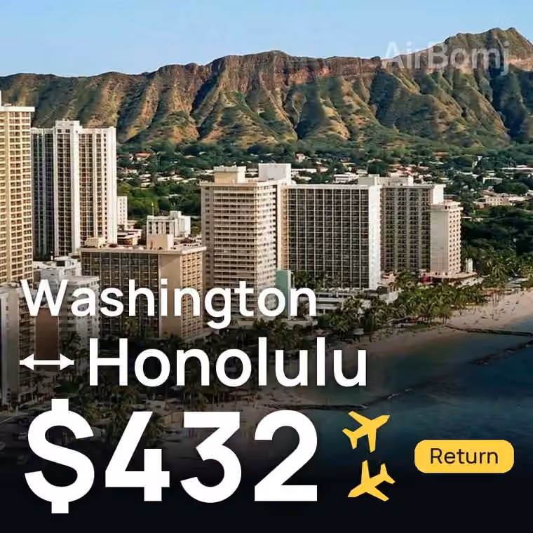 Washington → Honolulu for $432