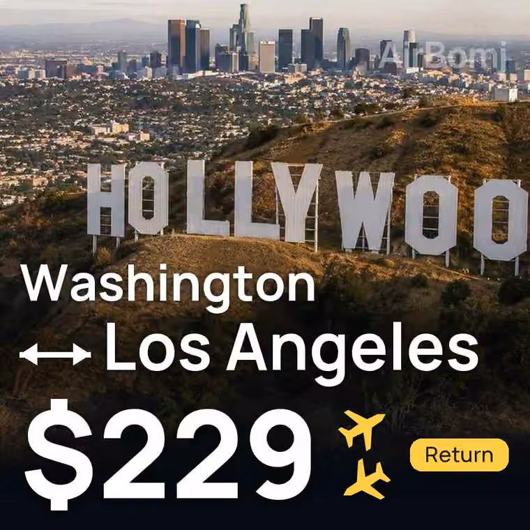 Washington → Los Angeles for $229