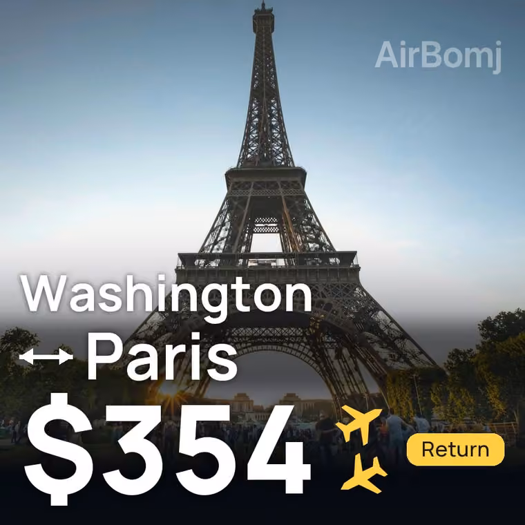 Washington → Paris for $354