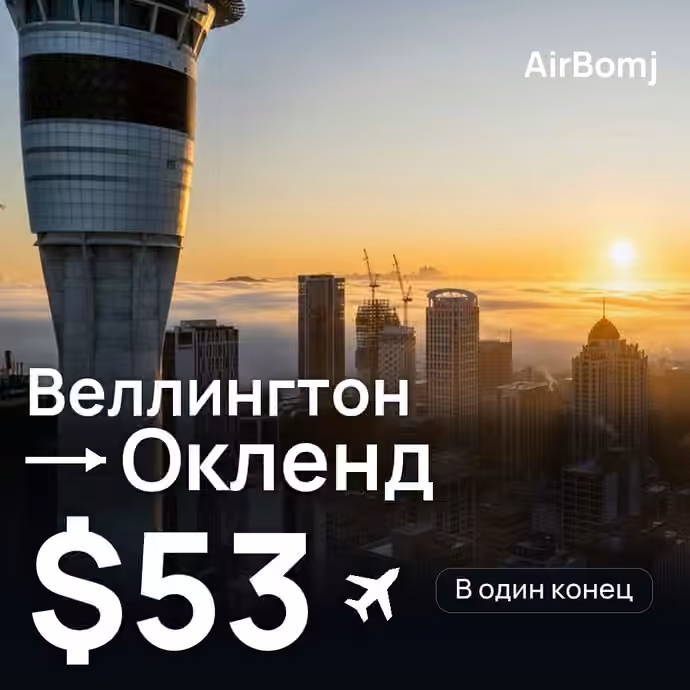 Веллингтон → Окленд — лучшая цена $48