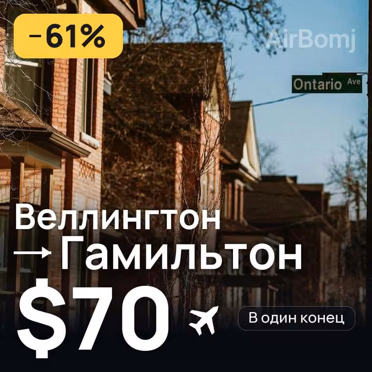 Веллингтон → Гамильтон — лучшая цена $70