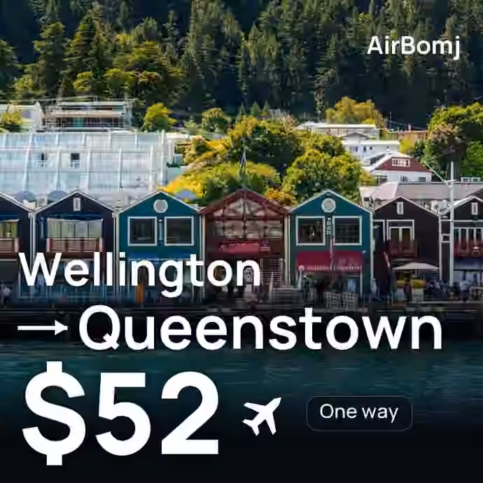 Wellington → Queenstown for $52
