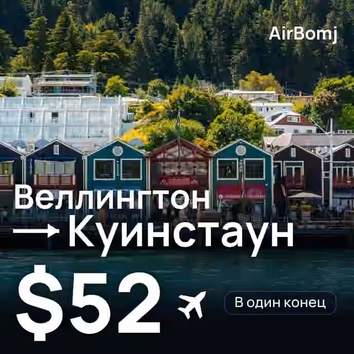 Веллингтон → Куинстаун — лучшая цена $48