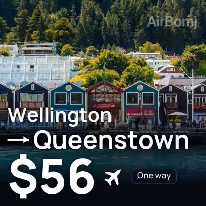 Wellington → Queenstown for $56