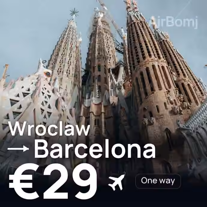 Wroclaw → Barcelona for €29