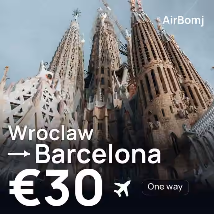 Wroclaw → Barcelona for €30