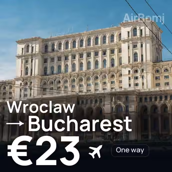 Wroclaw → Bucharest for €23