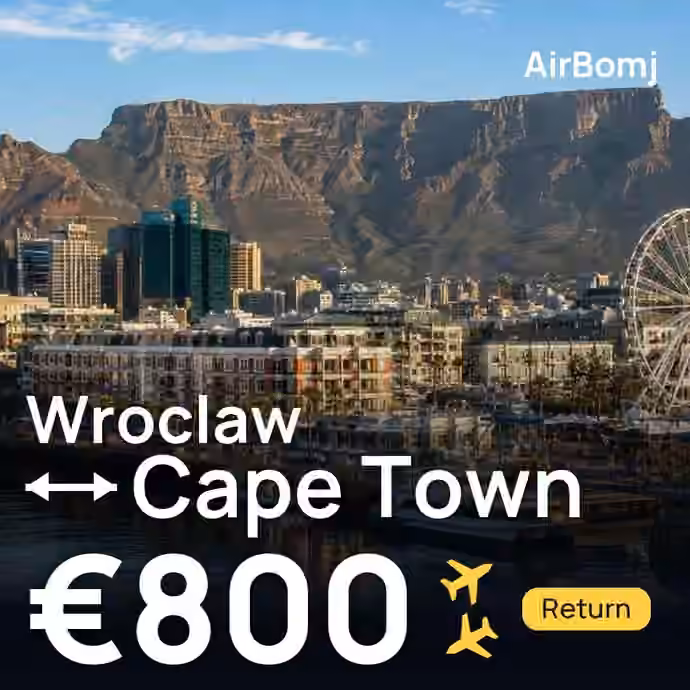 Wroclaw → Cape Town for €800