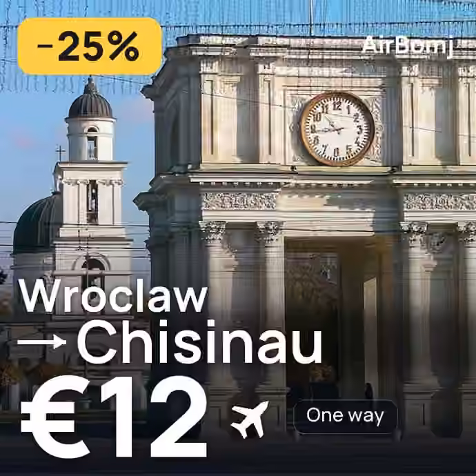 Wroclaw → Chisinau for €12